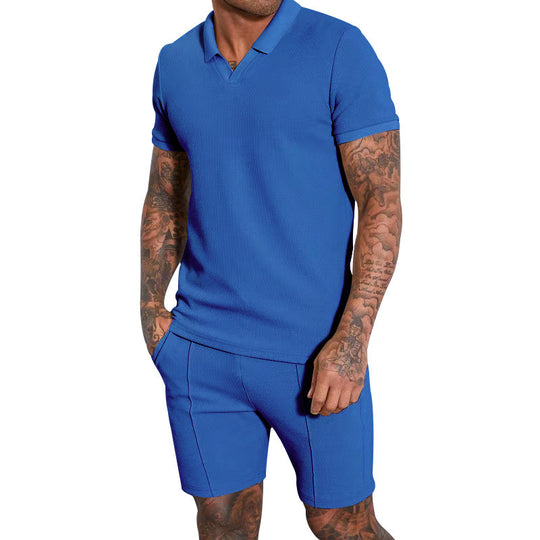Herren Kurzarm Polohemd mit sportlichem Schnitt und Bundshorts EB