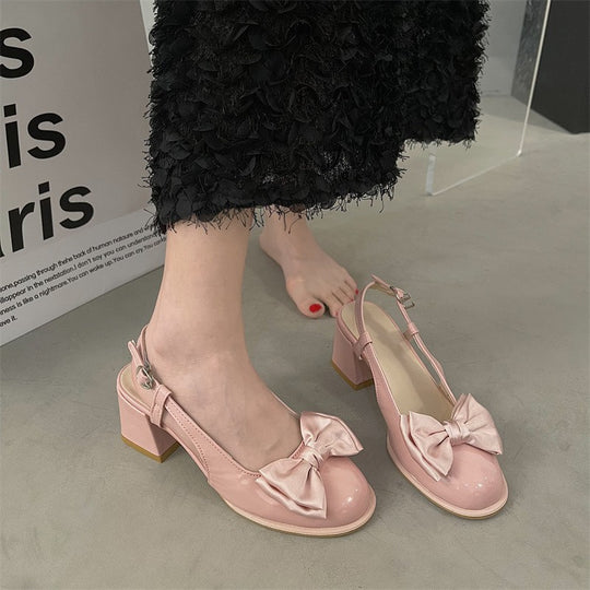 Damen Sling Heels mit floralem Akzent EB
