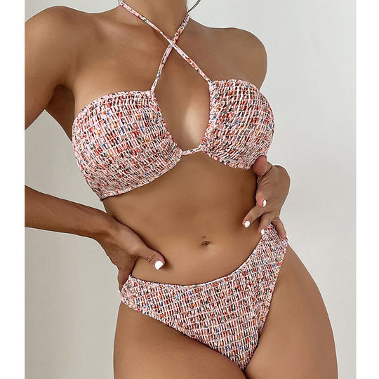 Damen Bandeau-Bikini mit verspielt gebundenem Design EB