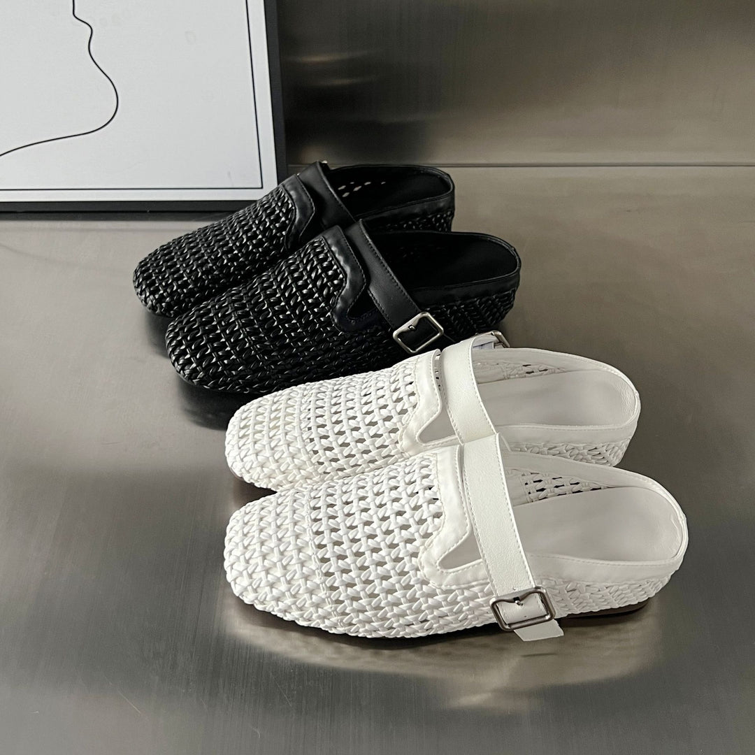 Damen Komfortable Clogs mit modischem Flechtdesign und hochwertigem Fußbett EB
