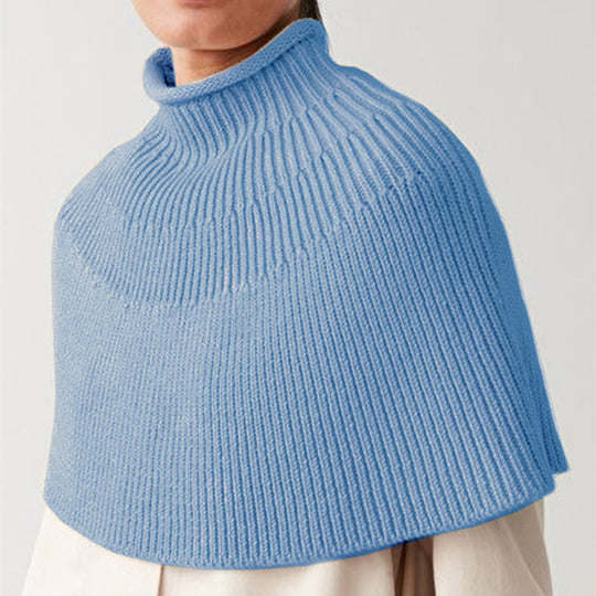 Damen Stricktop mit hohem Kragen und Wellenstruktur EB