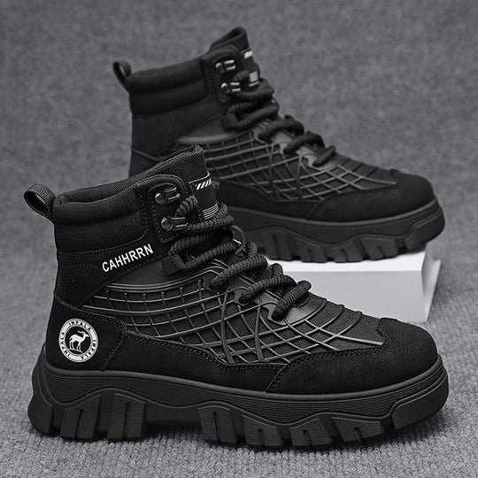Damen Hohe und robuste Sneakers mit strapazierfähigem Obermaterial und rutschfester Sohle EB