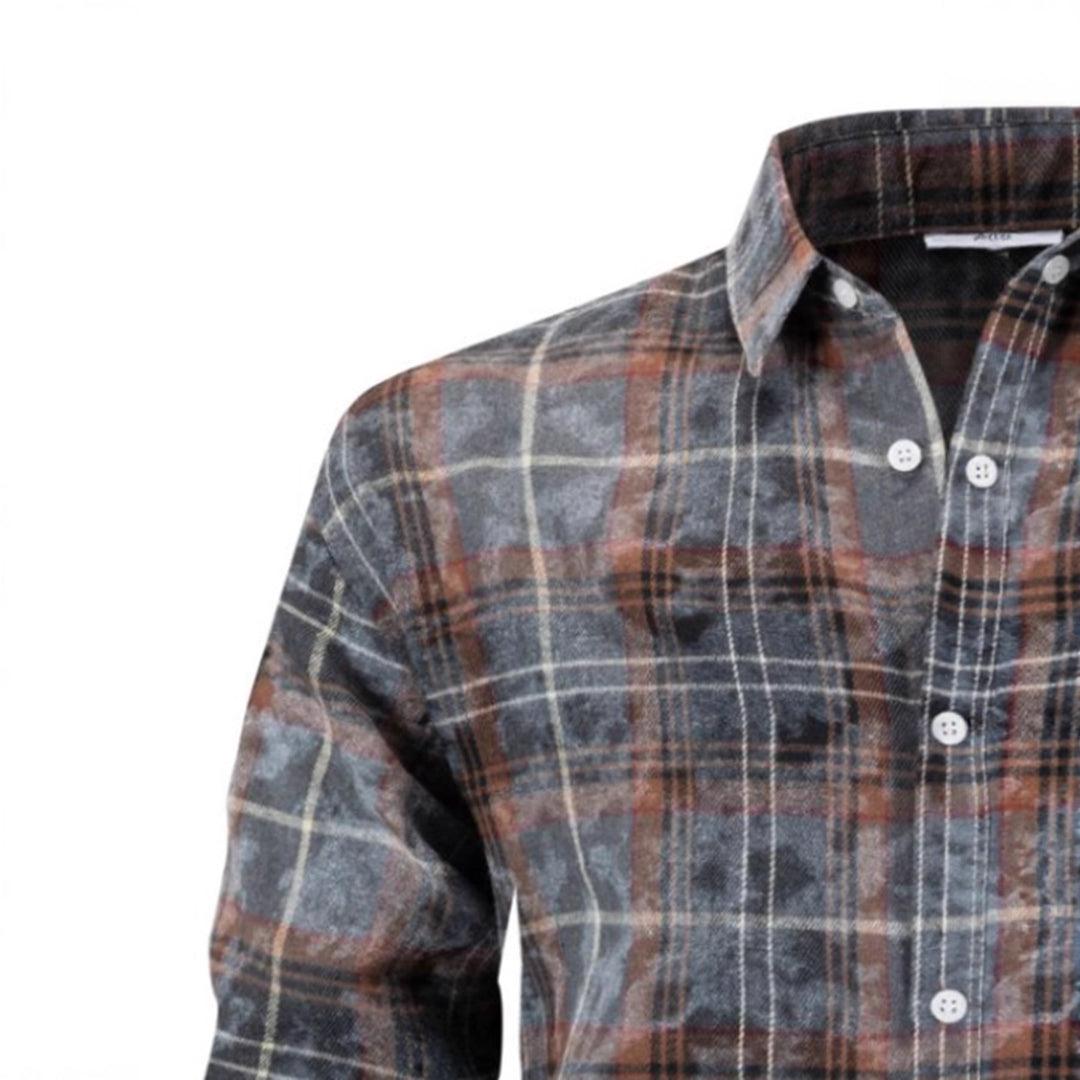 Herren Checkered Flanellhemd EB