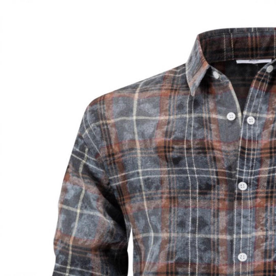 Herren Checkered Flanellhemd EB