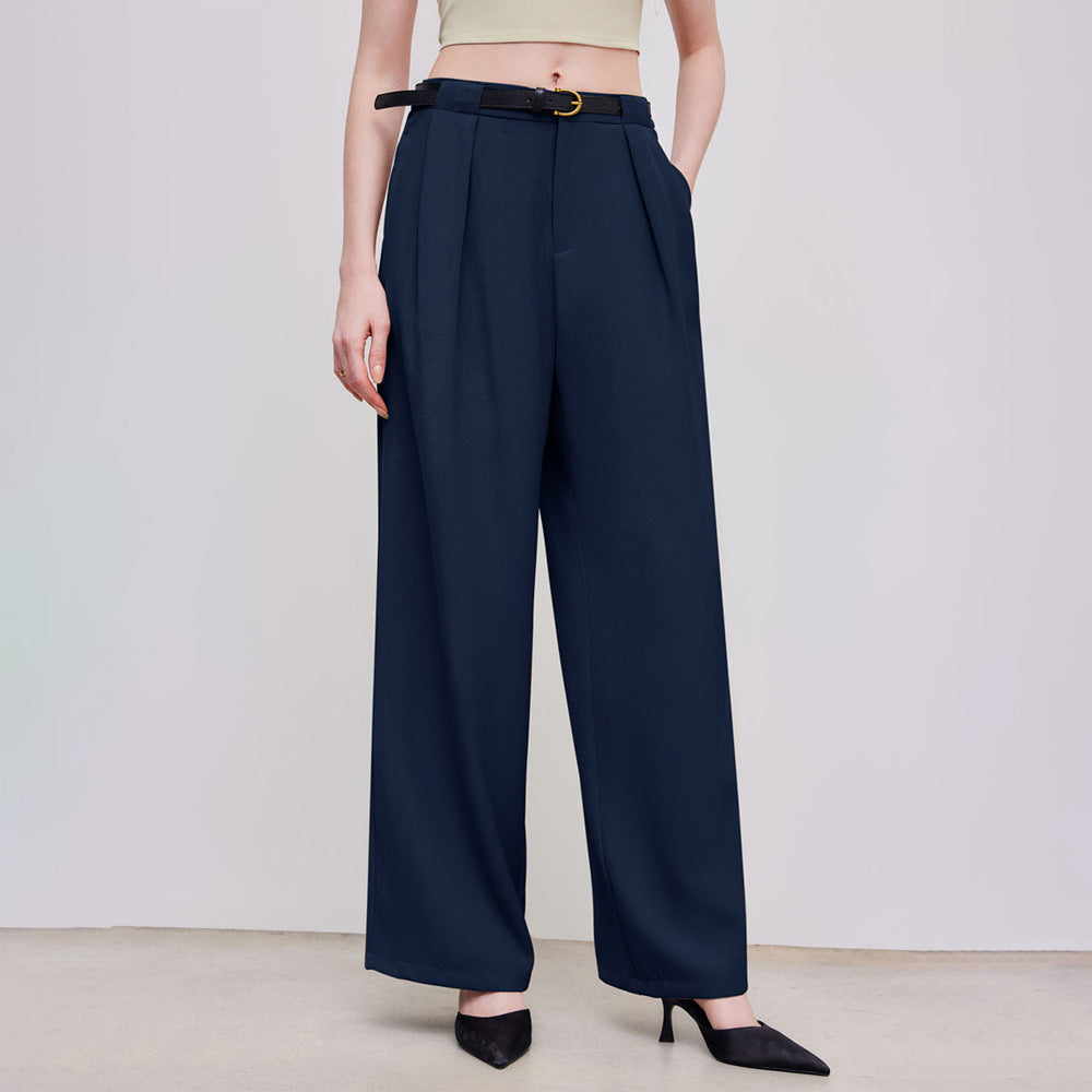 Damen Hochtaillierte Palazzo-Hose mit Gürtel EB