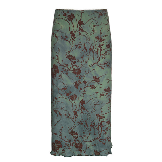 Damen Maxirock mit floralem Druck und elegantem Schnitt EB
