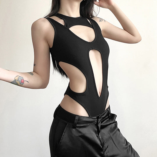 Damen sportlicher Cut-Out Badeanzug EB