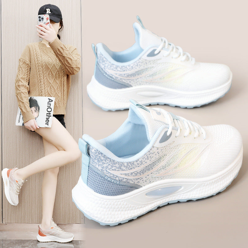 Damen sportliche Laufschuhe mit atmungsaktiver Oberfläche und dämpfendem Sohlenprofil EB