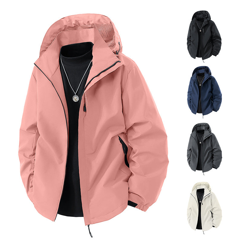 Herren nan leichte wetterfeste Softshelljacke mit verstellbarer Kapuze, winddichter Außenlage und atmungsaktivem Meshfutter EB