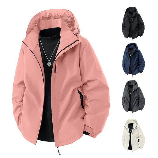 Herren nan leichte wetterfeste Softshelljacke mit verstellbarer Kapuze, winddichter Außenlage und atmungsaktivem Meshfutter EB
