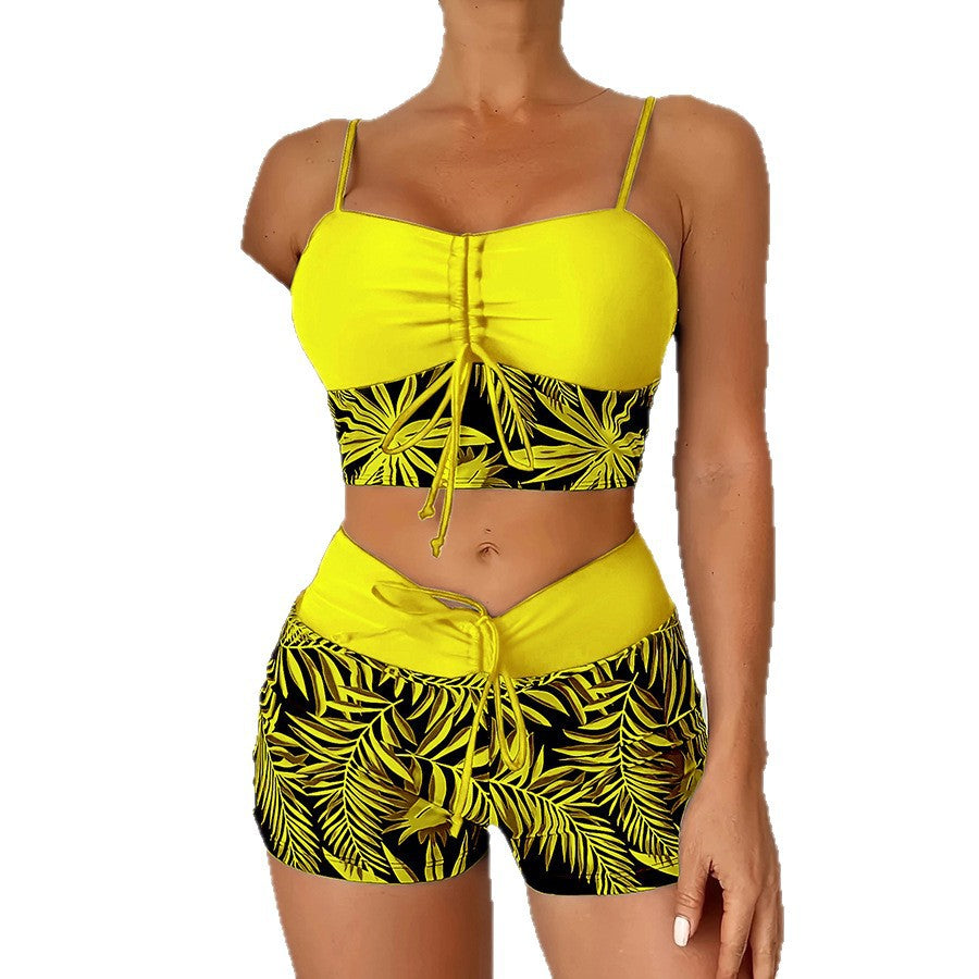 Damen Sportliches Bikini-Top mit Shorts EB