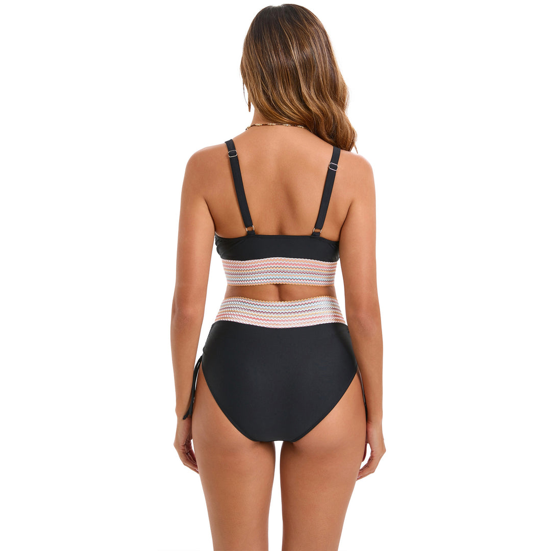 Damen Hochtailliertes Bikini-Set mit trendigen Schnürdetails EB
