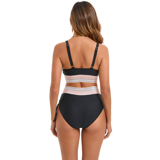 Damen Hochtailliertes Bikini-Set mit trendigen Schnürdetails EB