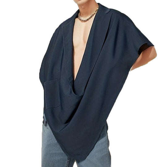 Damen Elegante Oversize-Umhangjacke mit praktischem Taschen-Design EB