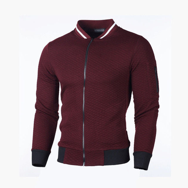 Herren Sweatjacke mit hochwertiger Struktur und sicherer Reißverschlusstasche EB