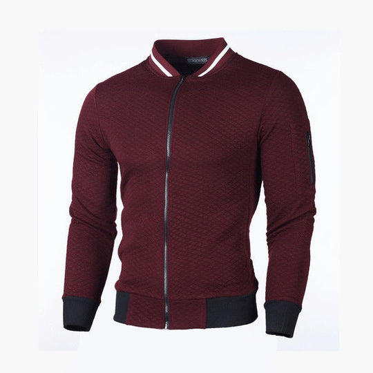 Herren Sweatjacke mit hochwertiger Struktur und sicherer Reißverschlusstasche EB