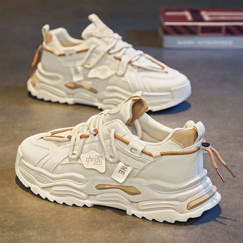 Damen Sportliche Chunky Sneakers mit atmungsaktiver Oberflächenstruktur und rutschfester Sohle EB