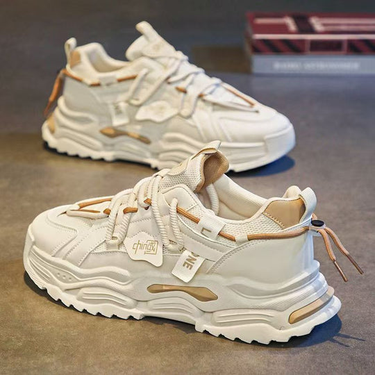Damen Sportliche Chunky Sneakers mit atmungsaktiver Oberflächenstruktur und rutschfester Sohle EB