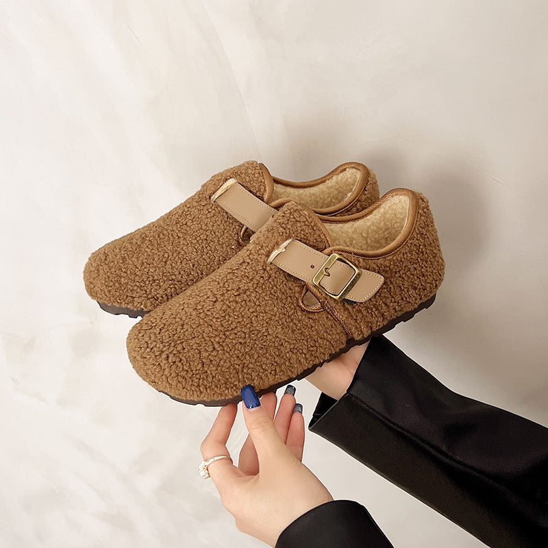 Damen Hausschuhe mit verstellbarem Riemen und weichem Innenfutter EB