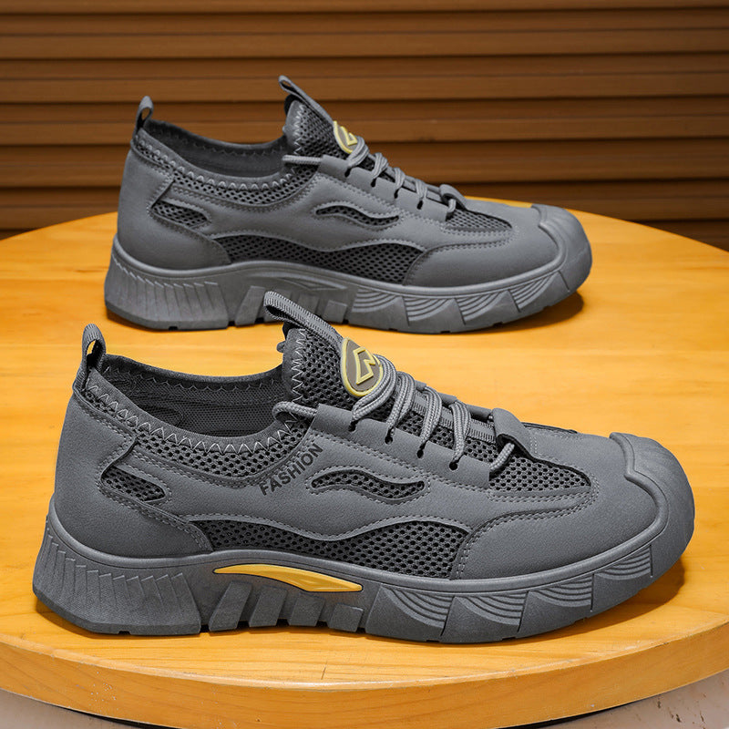 Damen Sportliche Sneaker mit atmungsaktiver Netzstruktur und rutschfester Sohle EB