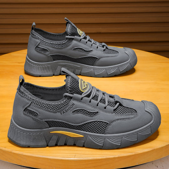 Damen Sportliche Sneaker mit atmungsaktiver Netzstruktur und rutschfester Sohle EB