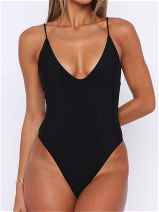 Damen Eleganter Einteiler Badeanzug EB