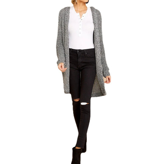Damen Strickjacke mit offener Front und lässigem Schnitt EB