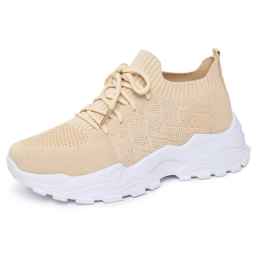 Damen Sportliche Knit Sneakers mit rutschfester Sohle EB