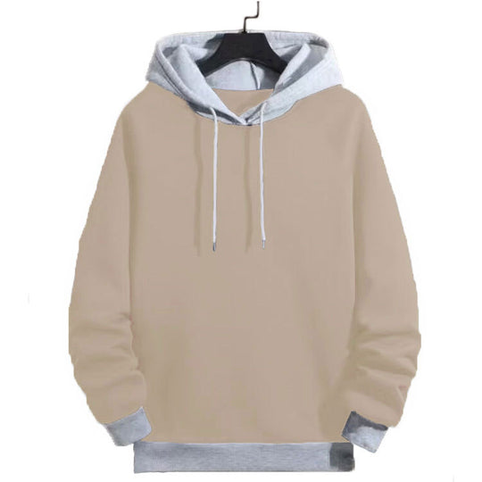 Herren legerer Kapuzenpullover mit kontrastierenden Ärmeln EB