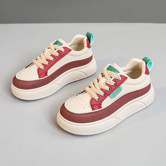 Damen Sportliche Plateau Sneakers mit modischem Design und bequemer Dämpfung EB