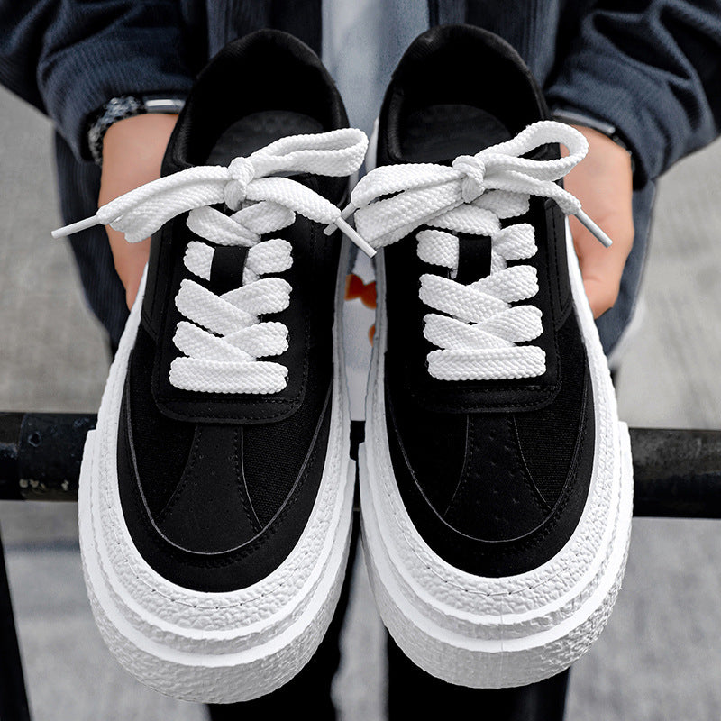 Damen modische Sneaker mit dicker Sohle und atmungsaktivem Obermaterial EB