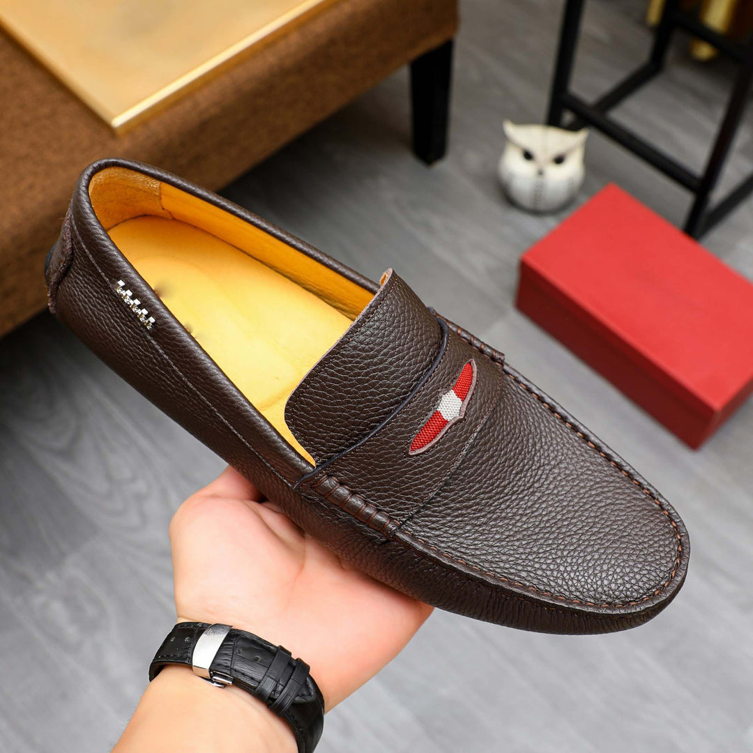 Herren Mokassin aus hochwertigem Leder mit eleganter Ziernaht EB