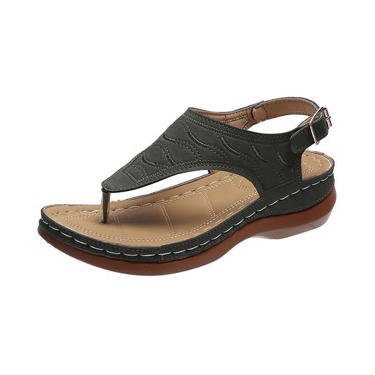 Damen Komfortable Zehentrenner-Sandalen mit ergonomischer Fußbett-Technologie EB