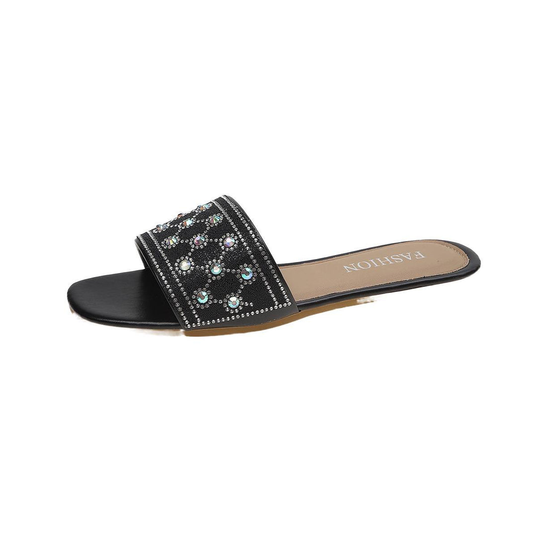 Damen elegante Slippers mit funkelndem Strassdesign EB