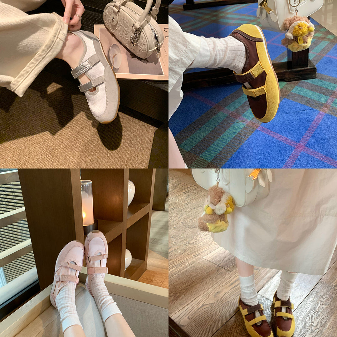 Damen Komfortable Sneaker mit verstellbaren Klettverschlüssen EB