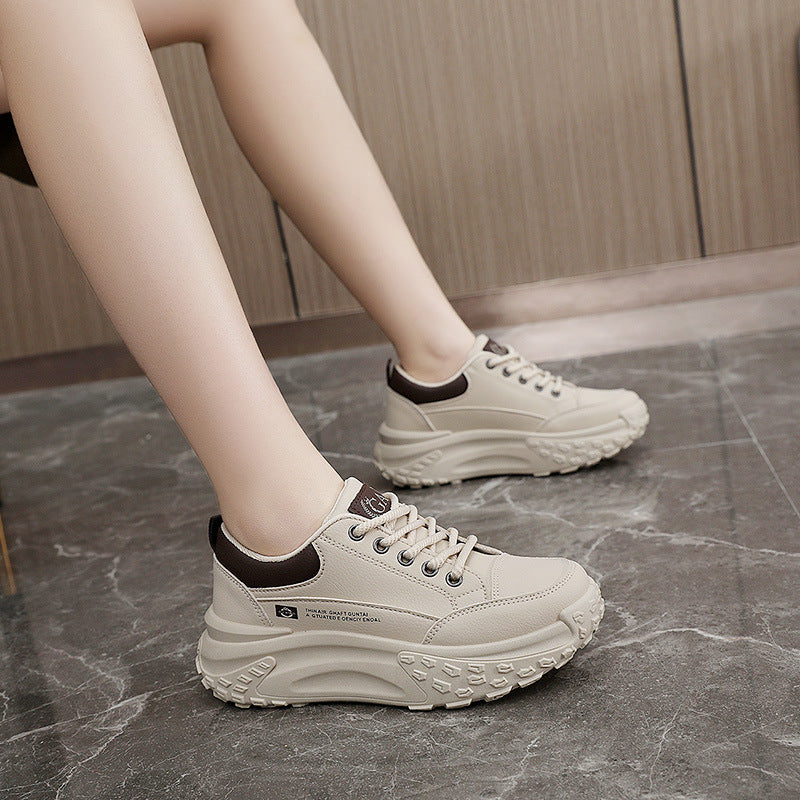 Damen modische Chunky Sneakers mit gepolsterter Sohle und stoßdämpfendem Design EB