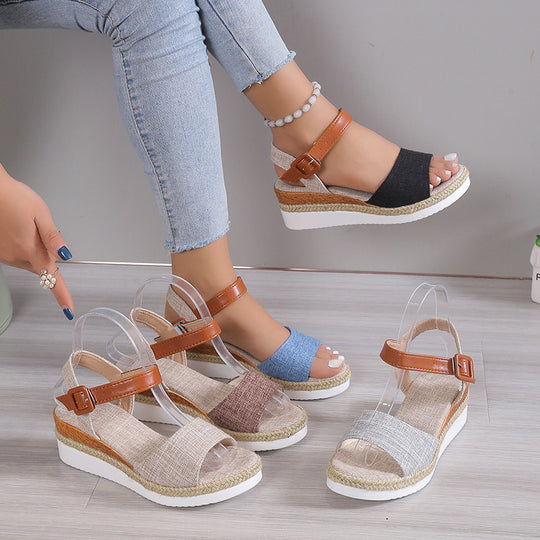 Damen Raffinierte Sandalen im Espadrille-Stil EB