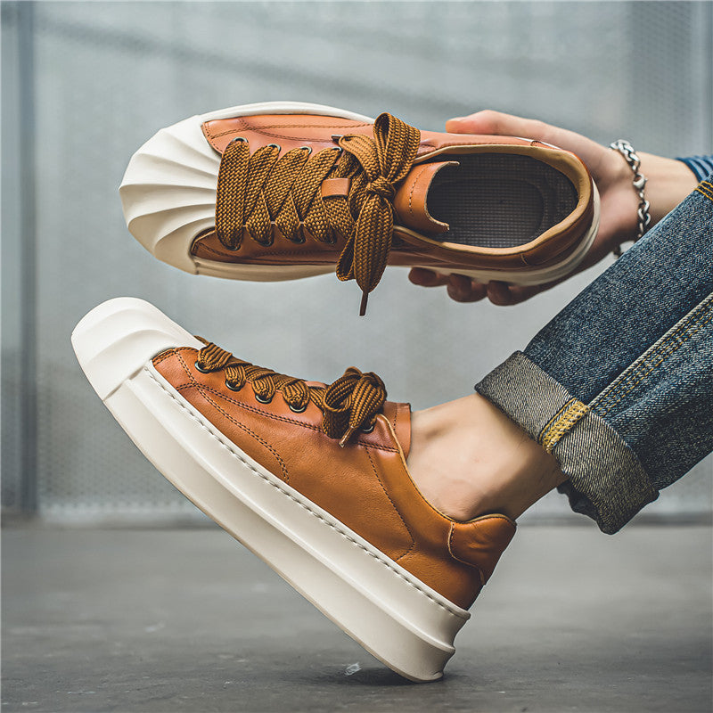 Damen Schnür-Sneaker mit luxuriösem Leder und markantem Design EB