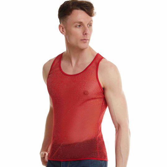 Herren Sportliches Netz-Tanktop EB
