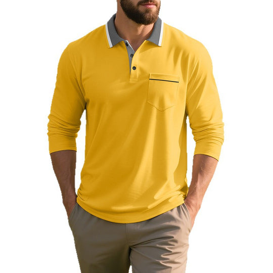 Herren Poloshirt mit trendigem Design und bequemen langen Ärmeln EB
