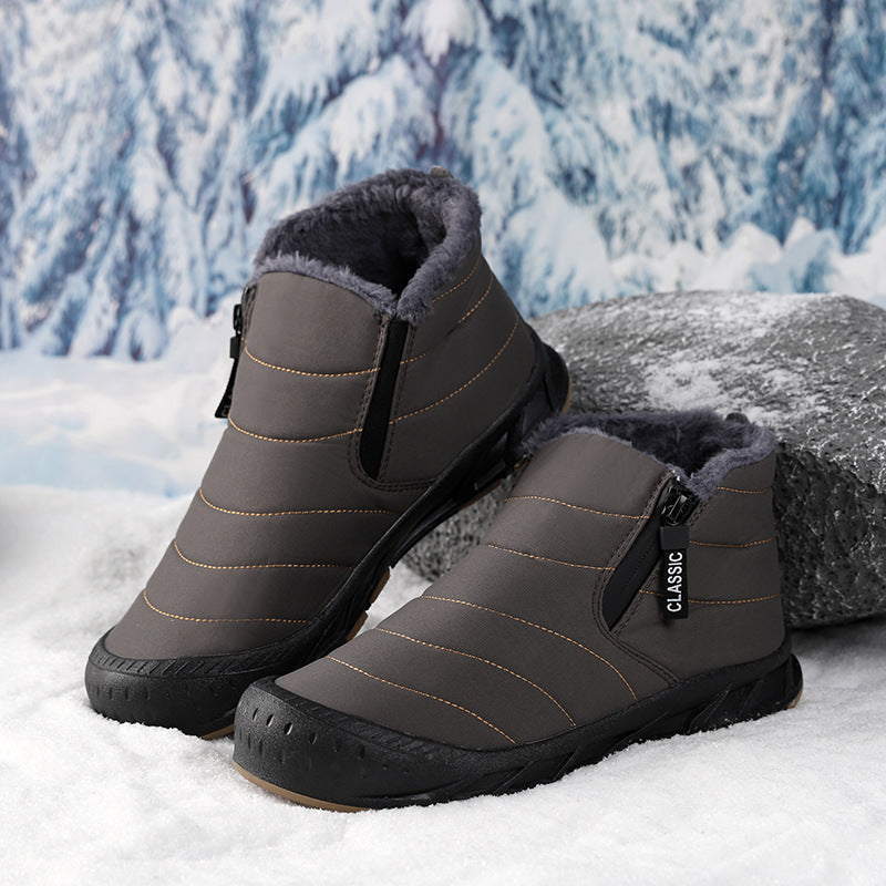 Damen gefütterte Winterboots mit rutschfester Sohle und praktischem Klettverschluss EB