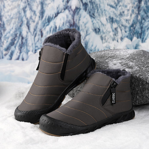 Damen gefütterte Winterboots mit rutschfester Sohle und praktischem Klettverschluss EB