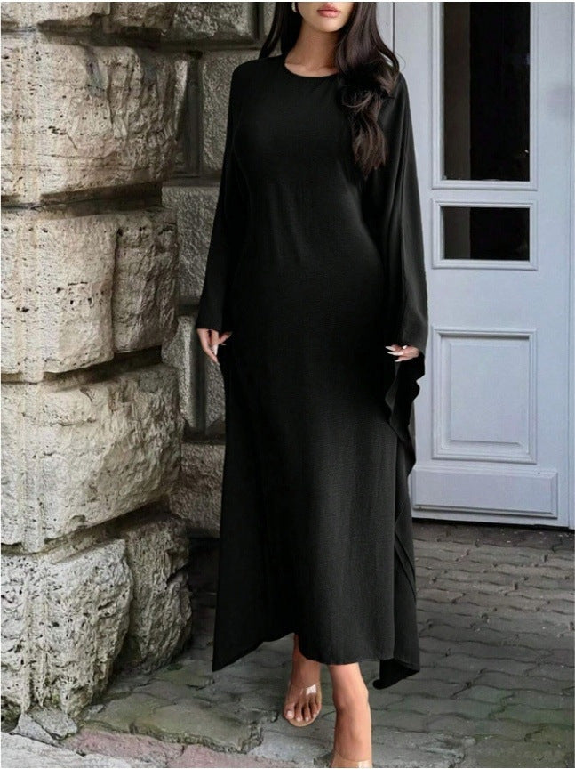 Damen Elegantes Maxikleid mit weiten Ärmeln und lockerem Schnitt EB