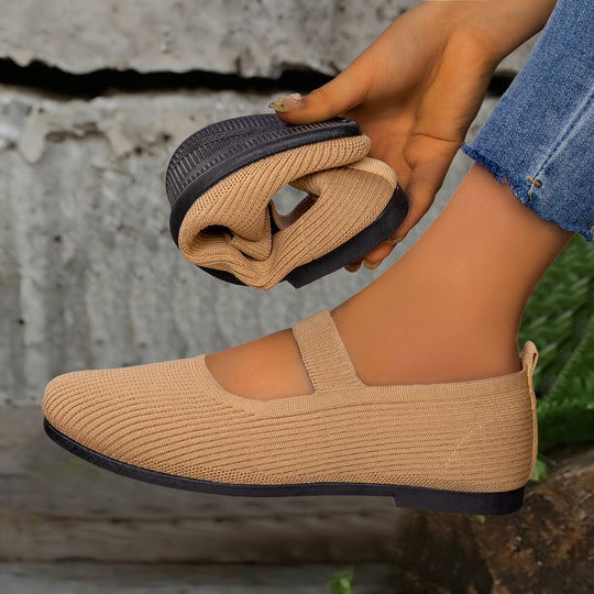 Damen Bequeme und flexible Slip-On Ballerinas EB