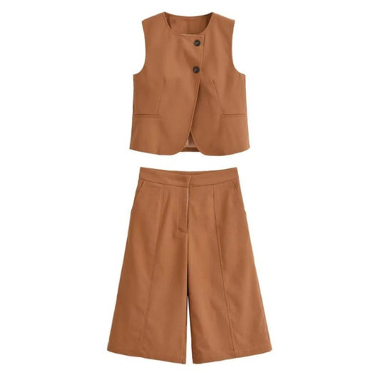 Damen weite Chino-Shorts mit eleganter Faltenlegung und praktischen Seitentaschen EB