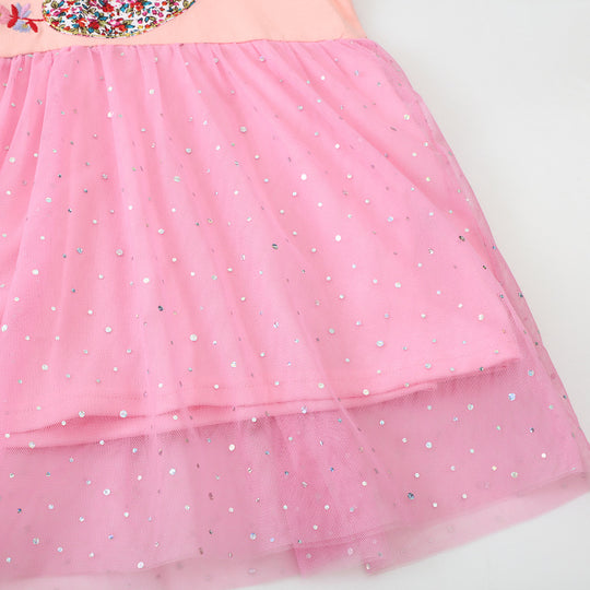 Mädchen Tüllkleid mit floralen Applikationen EB