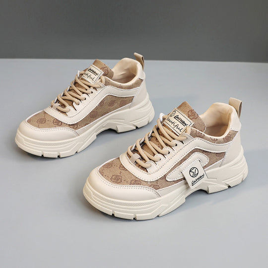 Damen modische Chunky Sneakers mit atmungsaktiver Oberflächenstruktur EB