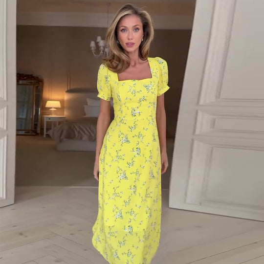 Damen Sommerkleid mit floralen Mustern EB
