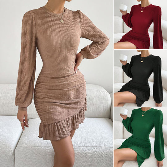 Damen Elegantes Raffiniertes Mini Kleid EB