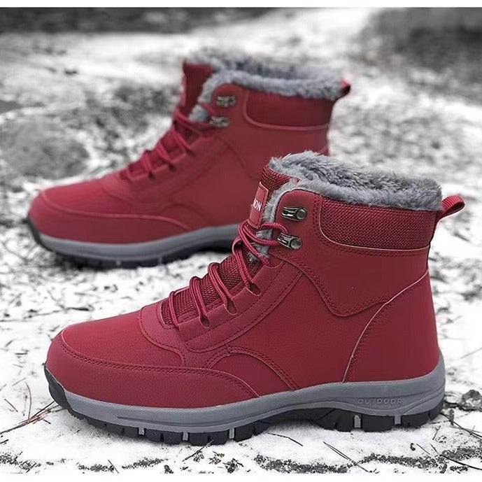 Damen gefütterte Winterstiefel mit rutschfester Profilsohle EB